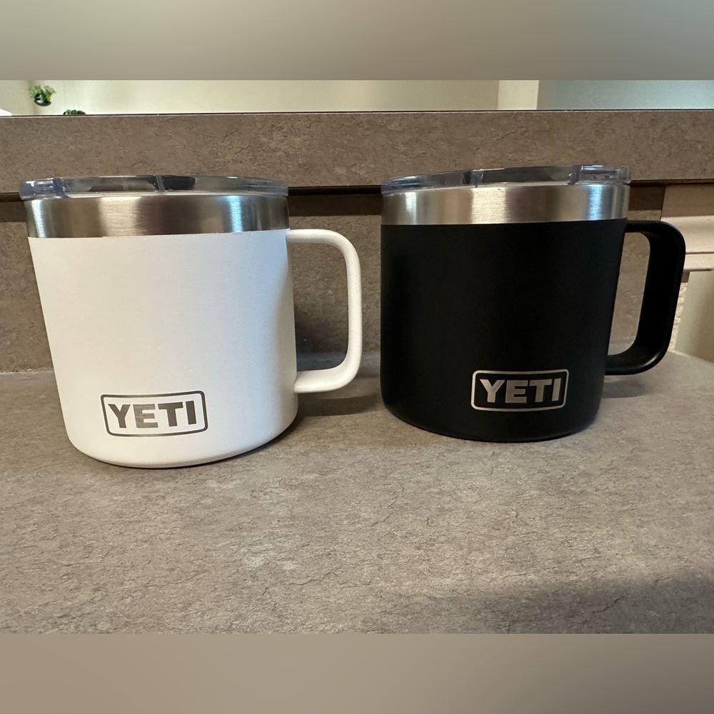 YETI Black and White Insulated Mugs